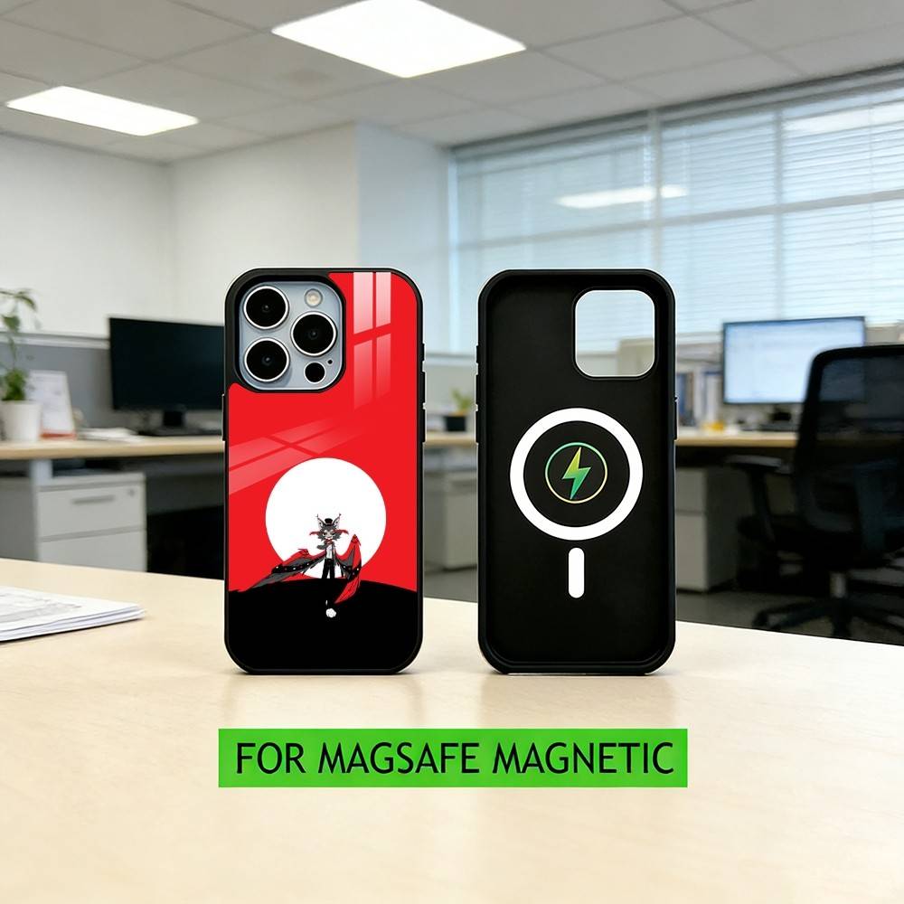 Hazbin Hotel Husk Phone Case For iPhone17,16,15,14,13,12,11 Plus,Pro Magnetic with Magsafe Wireless Charging