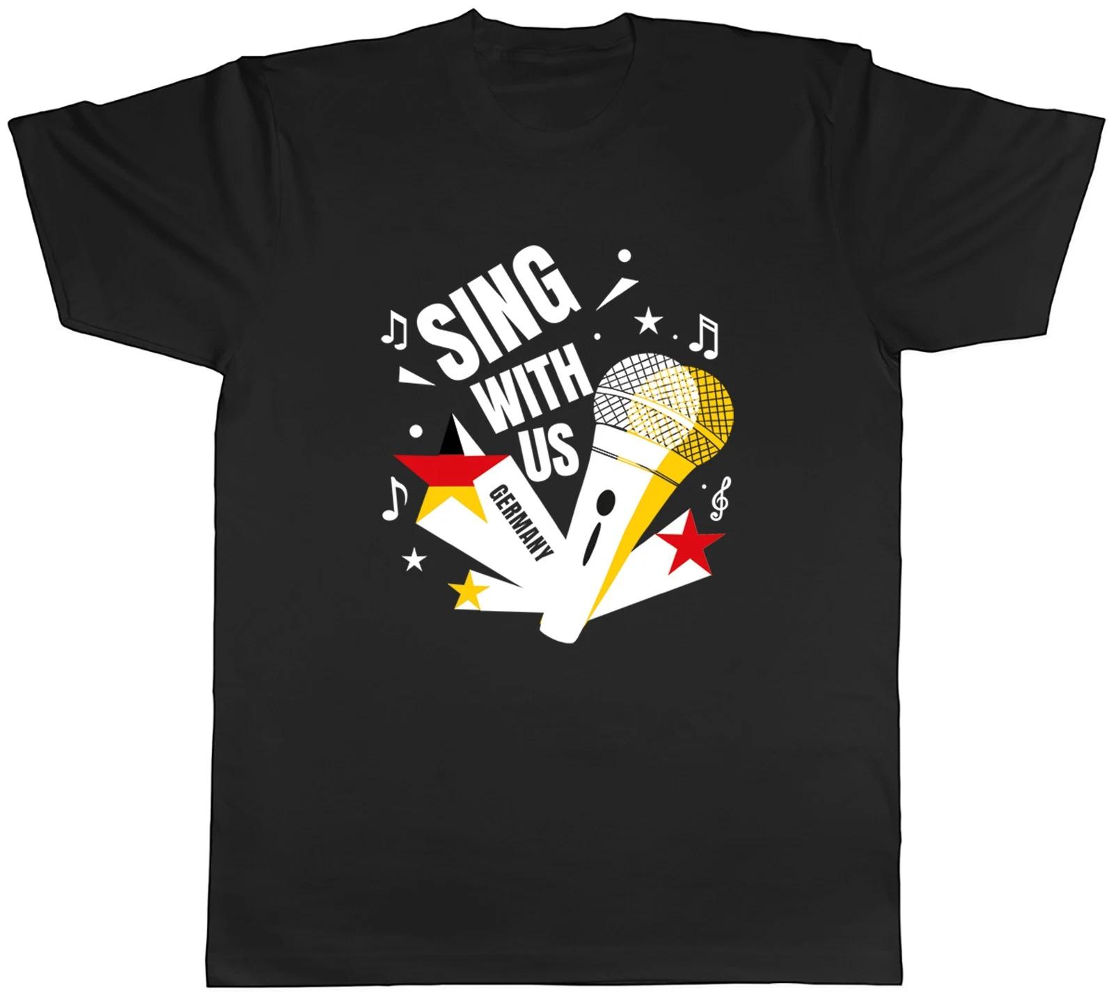 Germany Music Sing with us Note karaoke Mens T-Shirt Tee Gift Top L