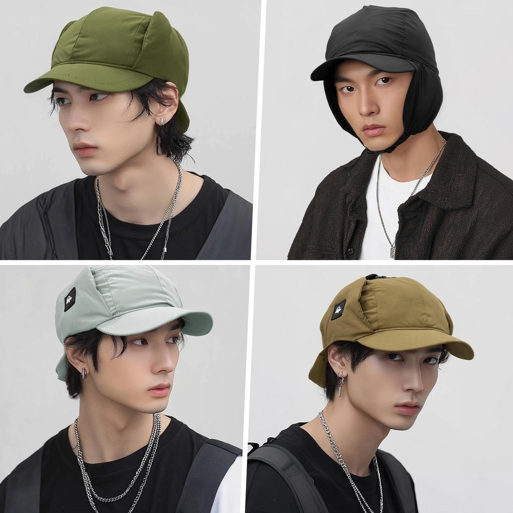 Clape Flight Cap for Men and with Ear Cold Weather Pilot Perfect for Outdoor Activities like and Mountaineering Women, Flaps, Cap, Autumn/Winter,