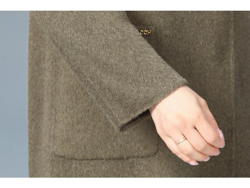 Women's Mid-Length Double-Sided Cashmere Coat for Autumn/Winter 2025 - Elegant Wool Coat for Middle-Aged and Elderly
