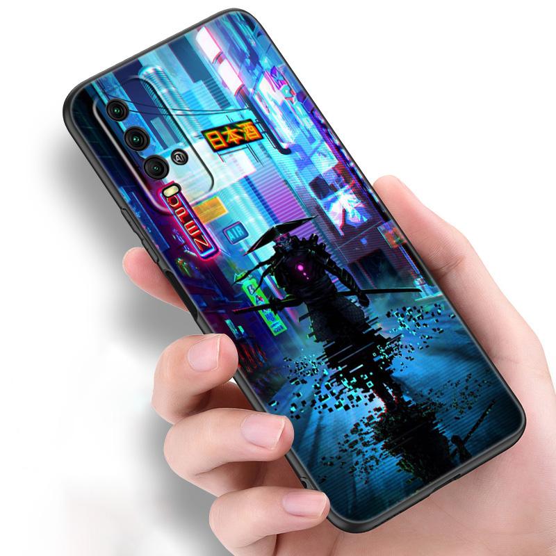 Japanese Samurai Silicone Phone Case For Xiaomi Redmi Note 11 10 9 8 Pro 11T 10T 10S 9S 8T 9 9A 9C 9T Black Soft Cover Coque