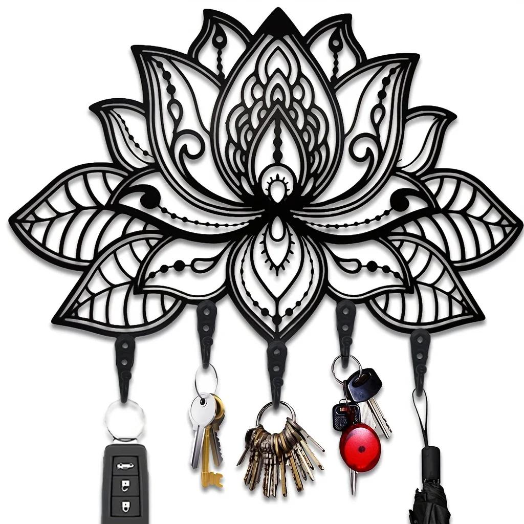 1pc Metal Wall-Mounted Hanger Rack Modern Decorative Coat Rack, Wall Hanging Storage Hook, Stylish Home and Bedroom Wall Decor