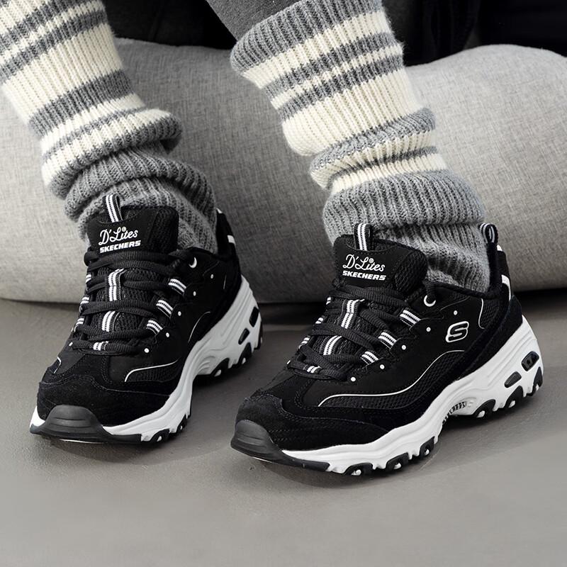 

Skechers Women s 13148-BKW Casual Sneakers US 6.5