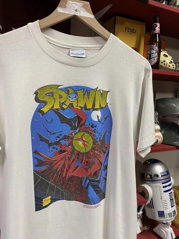 

Reprint 1992 Spawn Comic Rare Design White Short Sleeve Unisex Shirt Size S-4XL Unisex T-Shirt XXL