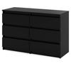 Black Chest of Drawers 100 CM TV Cabinet Sideboard Wardrobe Living Room Furniture