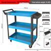 Three-Layer Mobile Tool Cart with Storage Shelves