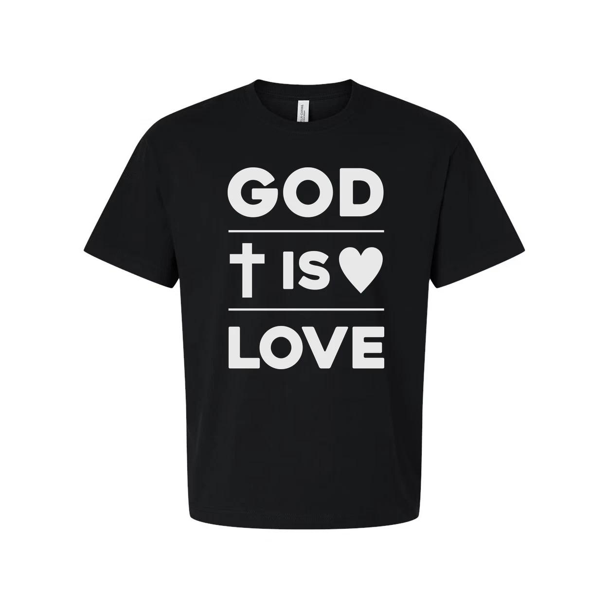 Unisex Christian T Shirt With God Is Love Graphic Design Tee For Faith Enthusias S
