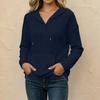 Women's Color Oversized Long Sleeve Hoodie with Pockets for Casual Everyday Wear