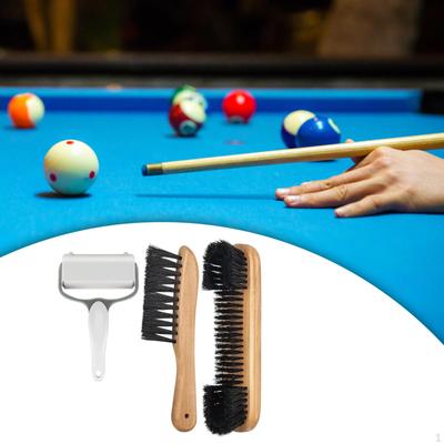 Billard Pool Tisch Pinsel Schiene Set Snooker Reiniger Zubehör
