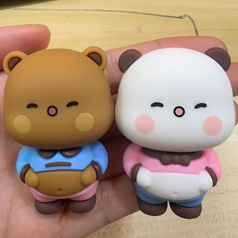 Bubu Dudu Desktop Figurines Cute Yier Panda Bear Anime Figures Car Accessories Home Decoration Home Decor Cartoon Ornaments