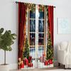 2Pcs Christmas Tree Printed Window Curtains Rod Pocket Design Machine Washable Window Drapes For Living Room And Bedroom Home