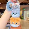 Cat Plush Fish Keychain Coin Purse Cartoon Animal Keyring Pendant Kids Gift
