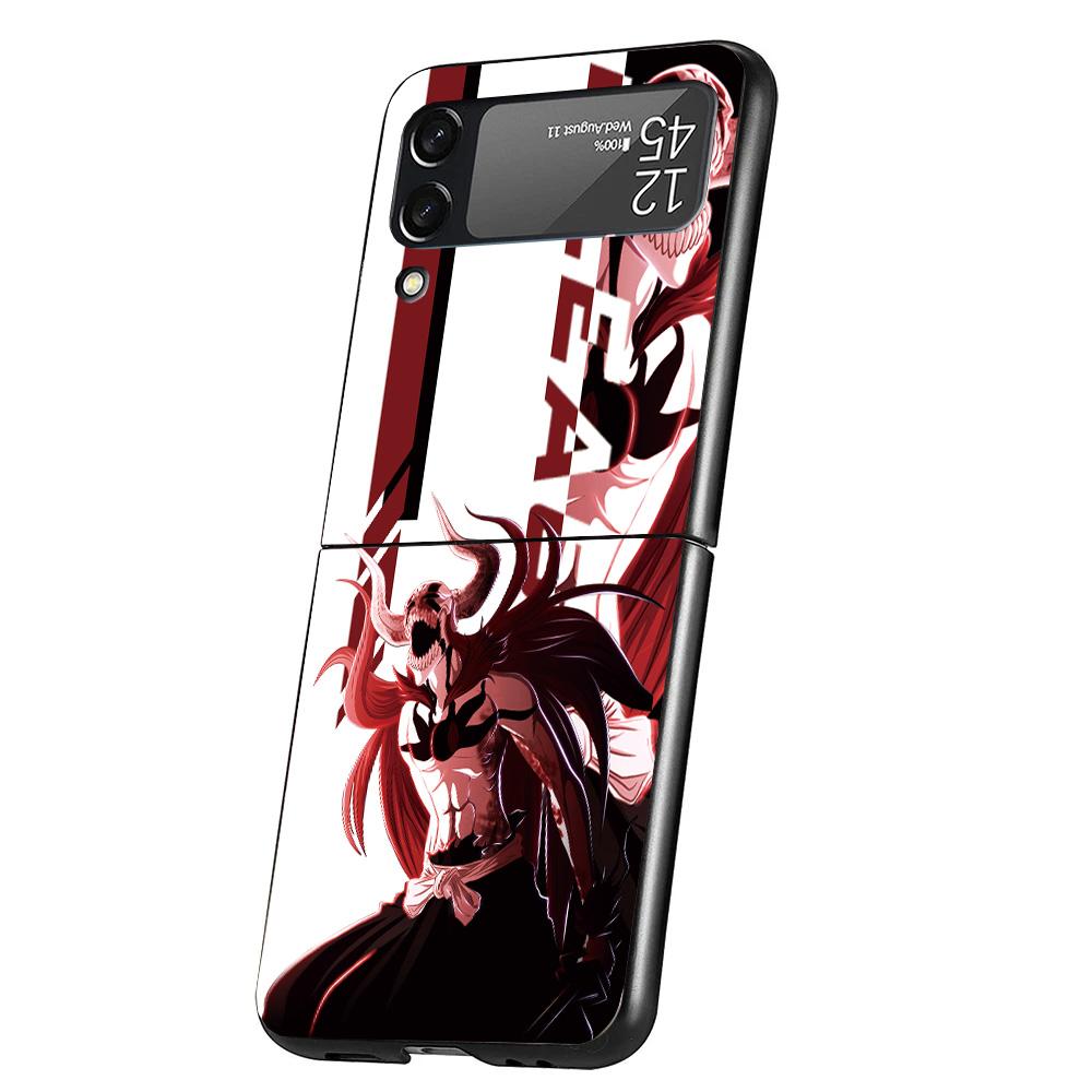 Anime Bleach Ichigo Kenpachi Phone Case For Samsung Galaxy Z Flip 7 6 5 4 3 5G Cover ZFlip7 ZFlip6 ZFlip4 ZFlip5 ZFlip3 Coque Fu