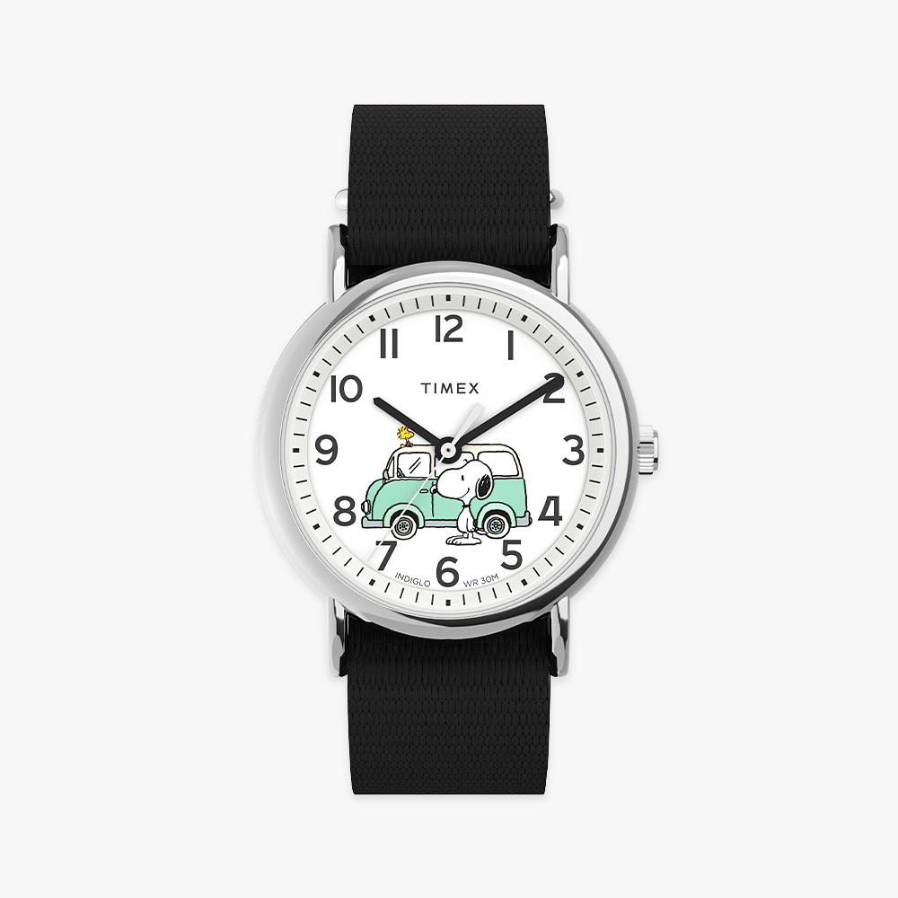 TIMEX Peanuts Weekender Snoopy Woodstock Unisex Wristwatch 38mm TW2Y11800
