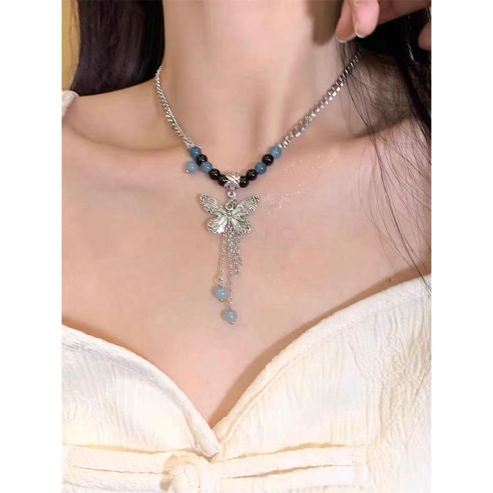 Tibetan Ancient Style Fringed Necklace Female Exotic Style Accessories Ethnic Style Retro Miao Neck Chain Jewelry