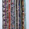 6mm Faceted Natural Crystal Gemstone Beads for DIY Jewelry & Hair Accessories