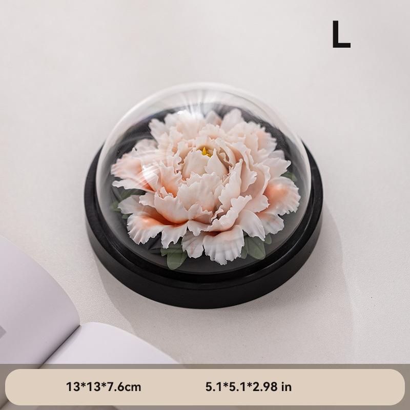 Ceramics Simulation Peony Flower Model decoration Handmade purely by hand Luxury Home Room Office Table decoration gift