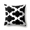Polyester Pillow Case Car Decoration Home Printed Black and White Geometric Car Cushion Head Cushion Cover