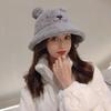 Fashion Thick Autumn Winter Basin Hat Fisherman Hat Fur Bucket Hat Soft Plush