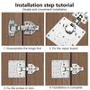 Cabinet Hinge Repair Plate Kits Stainless Steel Furniture Door Hinge Mounting Plate with Hole Home Kitchen Cupboard Fixing Tools