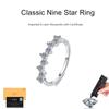 VENTFILLE  100%   CopperClassic Moissanite Ring For Women 0.049CT*9 D Color Jewelry Engagement Wedding Band