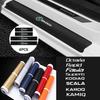 4Pcs Car Logo Vinyl Door Sill Scuff Anti Scratch Protector Stickers Interior Accessories For Kodiaq Octavia Enyaq Kamiq A5