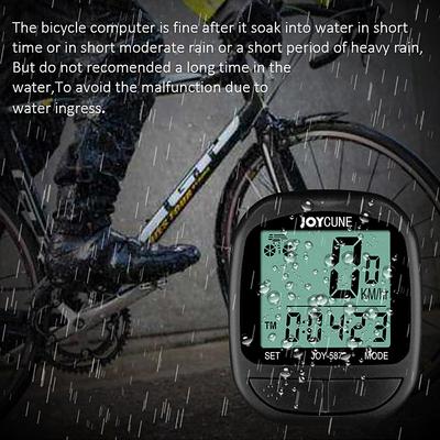 Bike Computer Bicycle Waterproof Wired Speedometer and Odometer Stopwatch Cycle Bike   Computer with LED Display for