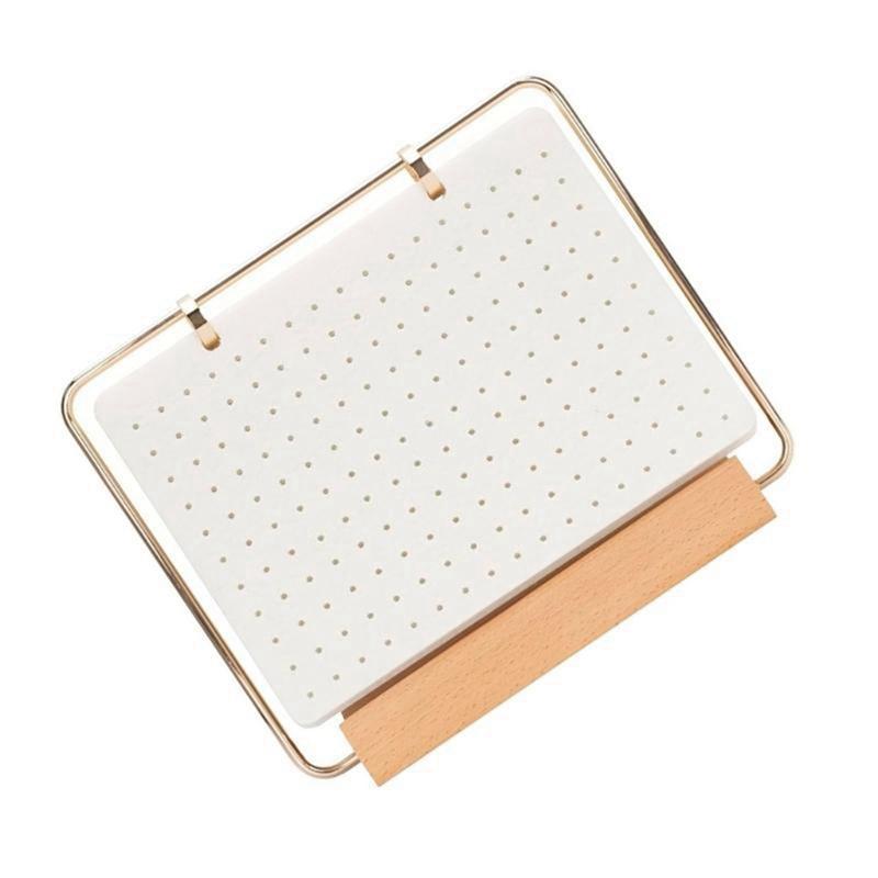 

ABNO-Display Organizers,Brooch Holder,Enamel Pin Pages For Store Pins,Collection Storage Calendar Wooden Stand With 6 Pages сірий