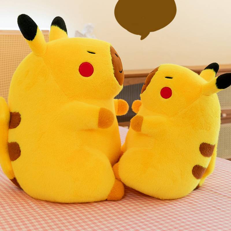 Capybara Plush Pikachu Toy Cute Cartoon Throw Pillow Cushion Doll Gift