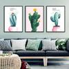 Nordic Hand-painted Cactus Potted Poster Print Canvas Painting Picture Aisle Home Wall Art Graffiti Bedroom Modern Decoration