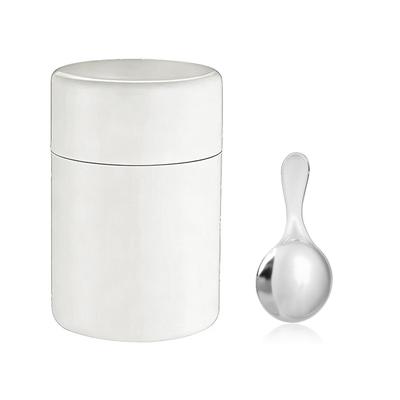 Liroyal Tea 400ml Stainless Steel Tea Canister for Coffee and Preserves Dishwasher Gift Caddy, Canister, Tea, Airtight, Light-Blocking, Freshness,