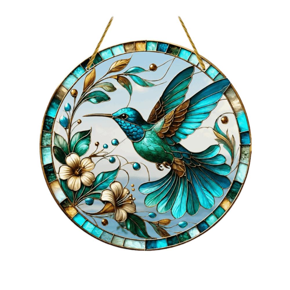 2D Flat Sun Catcher Bird Wind Chime Ornament Present Acrylic Wall Decoration Home Window
