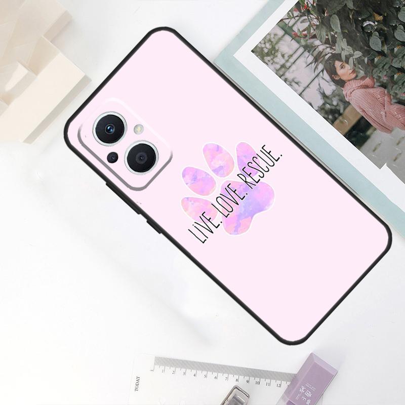 Cat Dog Paw Design Case For OPPO Reno 10 Pro 11 F 8T 4Z 5Z 4 5 6 7 8 Lite OPPO Find X5 X6 Pro X2 X3 Lite Cover