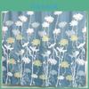 Artistic Floral Shower Curtain With Blue Flower Pattern For Allseason Bathroom Decor