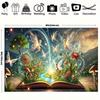 2D Verzauberter Märchenbuch-Hintergrund mit Feen & Schmetterlingen Party Fotoautomaten-Hintergrund