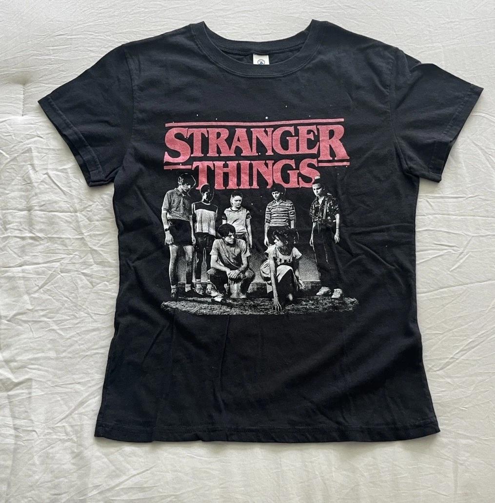 Youth Large Netflix Stranger Things Black T-Shirt Short Sleeve 2XL