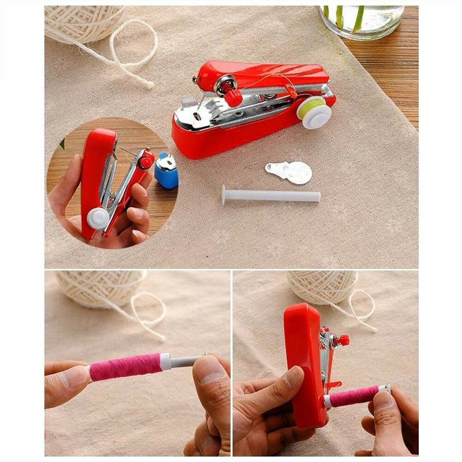 1/2/4pcs Colorful Mini Handheld Sewing Machine Portable Handheld Sewing Supplies for Household Clothes Thin Fabric  XJM