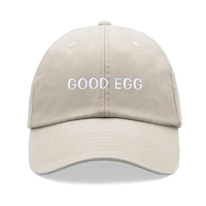 Good Egg Baseball Cap Vintage Washed Cotton Unisex Dad Hat Adjustable Funny Faded Sports Sun Fathers Mothers Day Funny Joke Mum