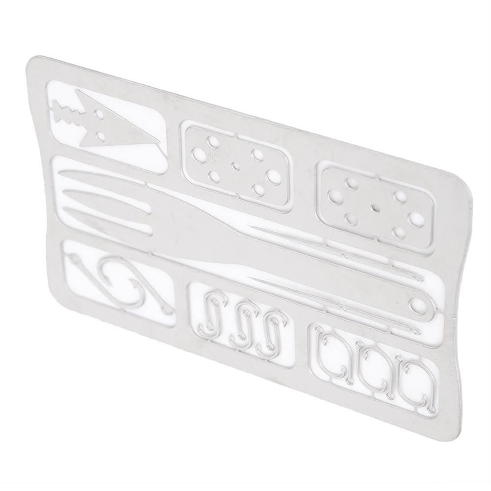 Multiwerkzeug Campingausrüstung Überlebenswerkzeuge Jagd Notfallset Angelausrüstung Angelhakenkarte