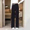 New High-waisted Straight-leg Pants for Women with Large Size Loose Draped Casual Trousers