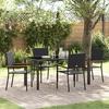 VidaXL 5-Piece Dining Set Black Poly Rattan 3379705
