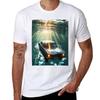 Car Underwater TShirt Daily Wear Plain Short Sleeve Shirt