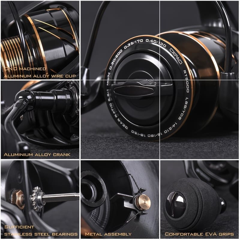 Durable Metal Foldable Rocker Comfortable Grip Spool Fish Reel Micro-lure Sea Fishing Gear Sea Rod Gift Ideal Product Exquisite Workmanship
