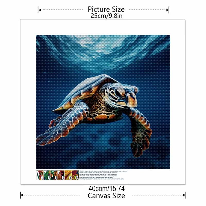 New Arrival 5D DIY Full Circle Diamond Painting "Turtle" Embroidery Cross Stitch Home Decor Gift