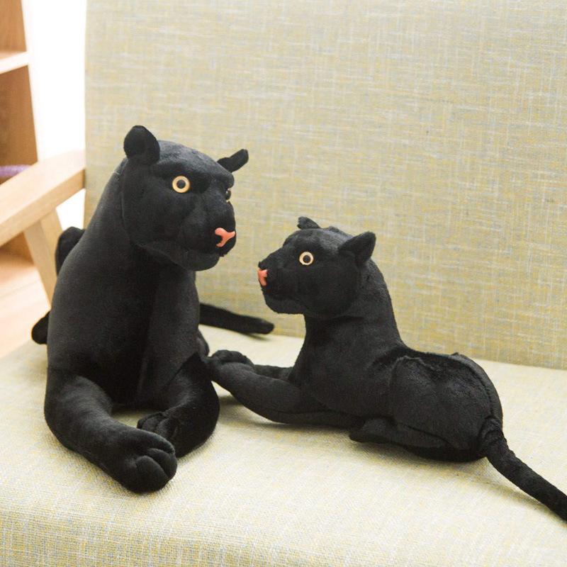 Ins Grenzüberschreitende Black Panther Puppe Plüschtier Simulationsspielzeug Party Leopard Puppe Stoffpuppe Mädchen Geburtstagsgeschenk