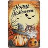 Happy Halloween Plaque Metal Tin Signs Wall Decoration Vintage Art Posters Iron Painting for Man Cave Home Cafe Garden Club Bar