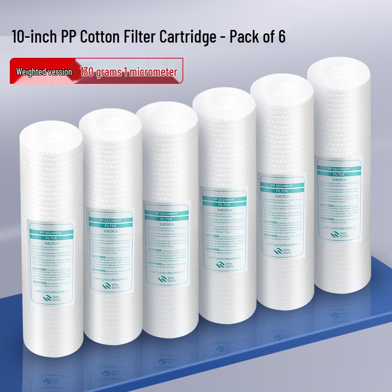 Universal 10-Inch PP Cotton Pre-Filter for Water Purifier, 1/5 Micron Filtration