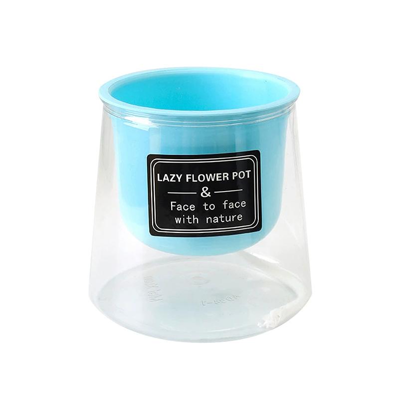 

3.93Дюйма Ленивый Автоматический Впитывающий Горшок Горшок Гостиная Балкон Горшок Горшок синий