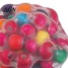 Palm-sized Stress Ball Rainbow Wood Grain Squeeze Soft TPR Fidget for Hand Kneading Toy Relief Moldable Slow-Rising Portable Decompression Gadget Kids