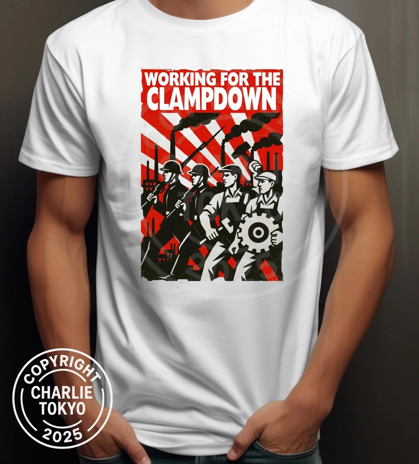 

Clash Inspired T-Shirt Working For The Clampdown Punk Rock Revolution Protest S